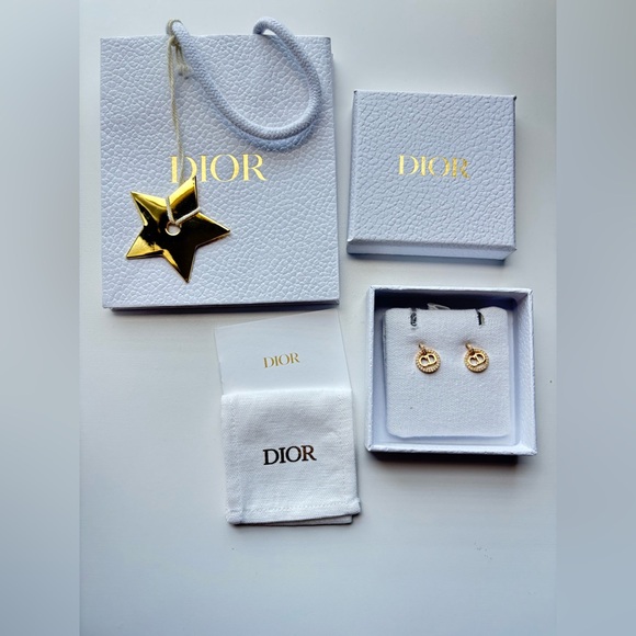 Dior earring with bag + case new - Picture 1 of 4